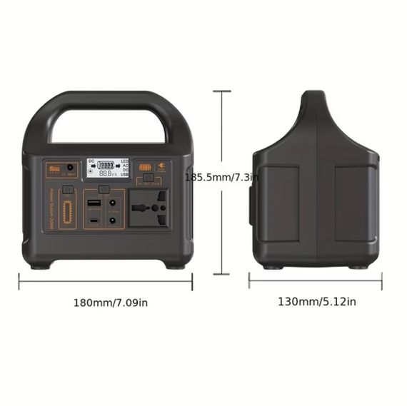 Портативна електростанція 200W — LiFePO4 батарея, з функцією UPS, розеткою 220В, швидкою зарядкою PD та сонячним входом. | Зображення 8