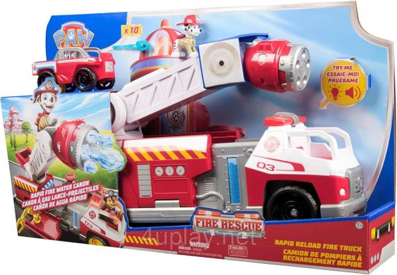 Щенячий патруль Пожарная команда Большая пожарная машина Маршала PAW Patrol Fire Rescue Rapid Reload Truck | Зображення 2