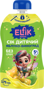 Детский сок Яблоко-виноград Elfik Magic 175 мл х 12 шт