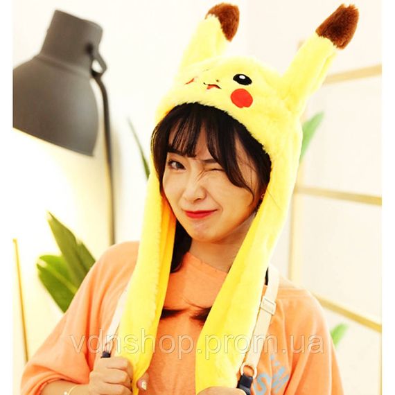 Шапка з рухомими вухами, Шапки що світяться, шапка з рухомими вушками пікачу пікачу що світиться QU-86 | Зображення 6