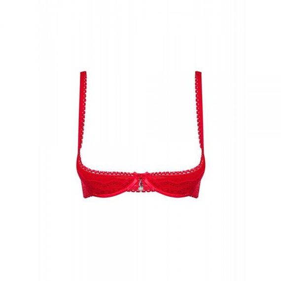 Бюстгальтер открытый Obsessive Lovica L/XL, красный sexstyle | Зображення 5