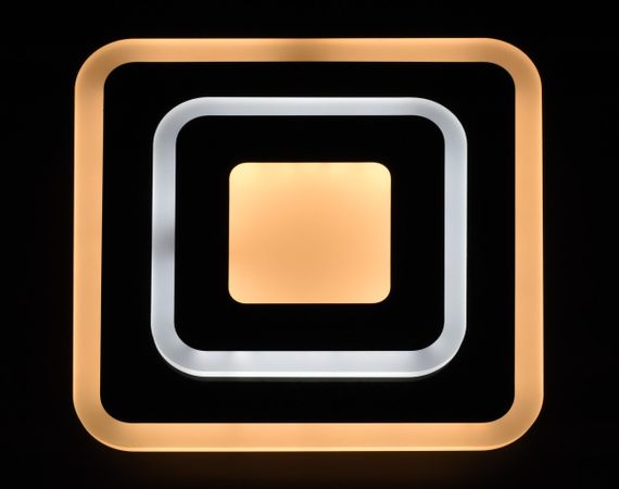 Сучасний квадратний світильник стельовий LED для кімнати кухні ванної 26136 Чорний 4х35х35 см. | Зображення 4