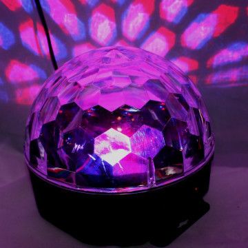 Світлодіодний диско шар Led Party Light Magic Ball RGB кольорова музика з пультом ДУ | Зображення 2
