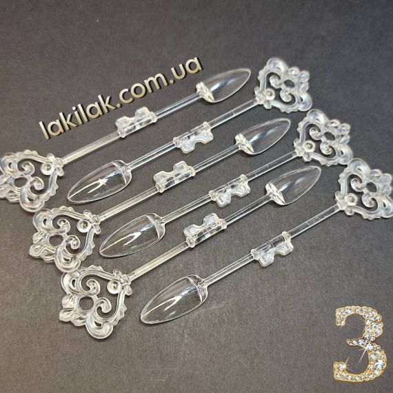 Фигурные типсы №3 на кольце (25шт) прозрачные | Зображення 1