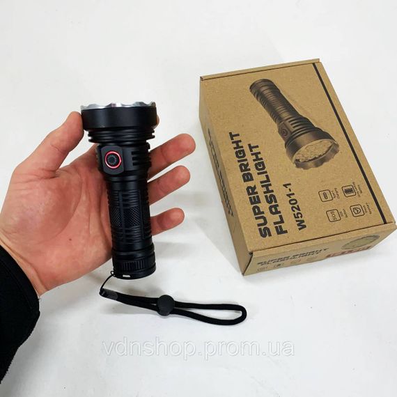 Потужний світлодіодний ліхтар W5201-1-19, Ручний ліхтар з 18650 акумулятором, Сильний ліхтарик MR-35 | Зображення 5