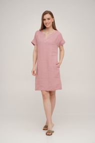 Сукня SoundSleep Linen лляна коротка S рожева (653590753650)