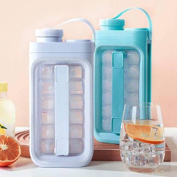 Форма силіконова для льоду складана форма Кубики Блакитна