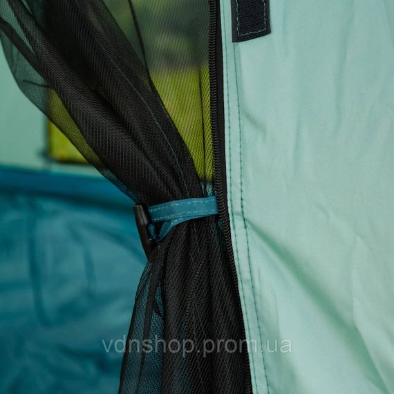 Палатка кемпинговая  3-местная с тентом 235*235*155 см синий LU005BL | Зображення 4