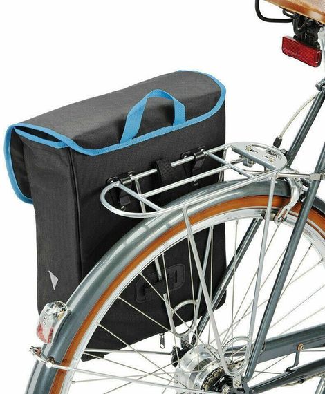 Велосипедная сумка на багажник с дождевиком 24L Сrivit черная | Зображення 2