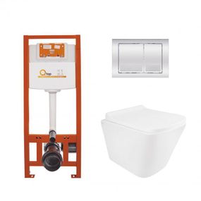 Готове рішення Qtap для ванної кімнати: підвісний унітаз Tern Ultra Quiet 490x365x325 + комплект інсталяції Nest 4 в 1