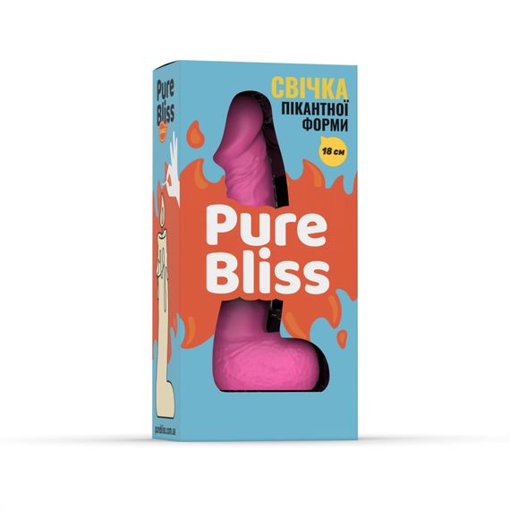 Свічка у вигляді члена Pure Bliss BIG Pink 18 см | Зображення 5