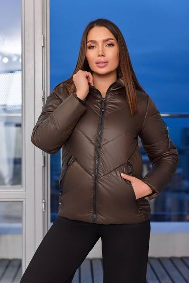 Жіноча демісезонна куртка, арт. 1008, шоколад | Зображення 2