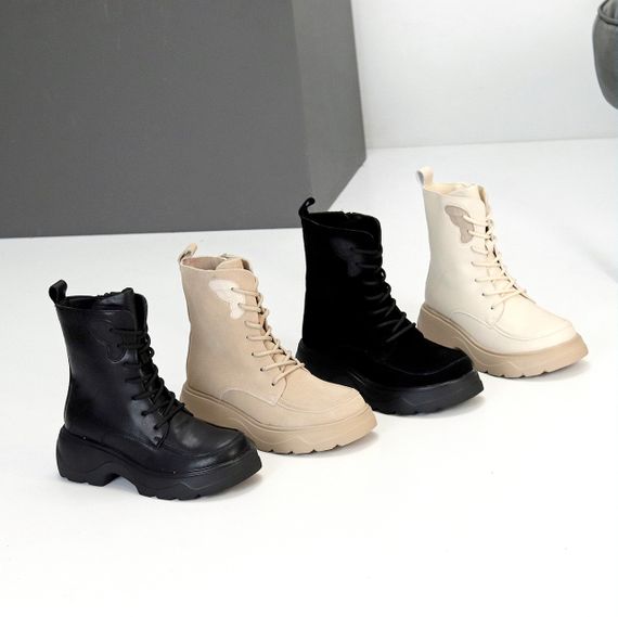 Черные зимние высокие ботинки натуральная замша доступная цена | Зображення 9