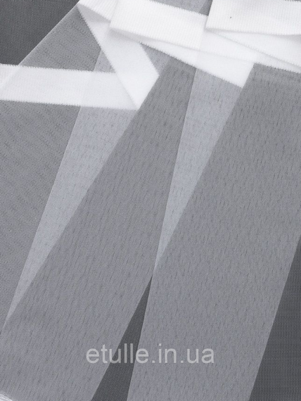 Тюль фатин полосками, полоса производства Турция, с утяжелителем цвет синий голубой | Зображення 3