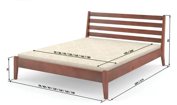 Двоспальне ліжко Mebigrand Челсі Білий (RAL9003) 140х200 см (MBG-1988) | Зображення 1