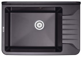 Мийка кухонна Deante Garden, полістирол, прямокут., без крила, 505х350х252мм, чаша - 1, до стіни, графіт (ZYT_211A)