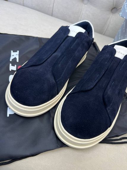 Сліпони Kiton без шнурівки чоловічі замшеві  темно-сині ob425 | Зображення 7