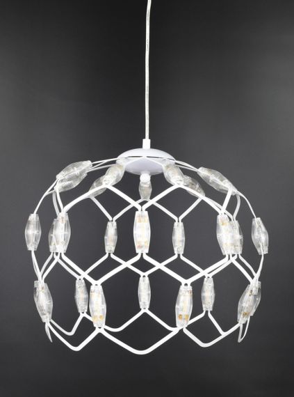 Люстра світлодіодна підвісна LED світильник для квартири на стелю лед 26281 Білий 42-200х40х40 см. | Зображення 3