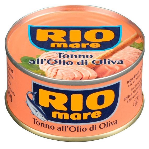 Тунец (консерва) цельными кусочками в оливковом масле Rio Mare, 80г, Италия