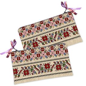 Косметичка жіноча Український орнамент квітковий 20х12 см (K_15UKR009)