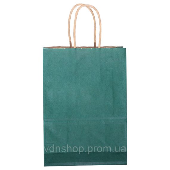 Набор подарочных крафтовых пакетов из бумаги 12 (шт) красивые пакеты для подарков 15×8×21 (см) Зеленый HP-10359-5GR | Зображення 2