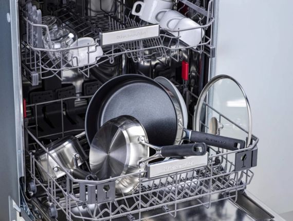 Сотейник со стеклянной крышкой KitchenAid СSS СС005704-001 26 см 3.6 л серебристый | Зображення 4
