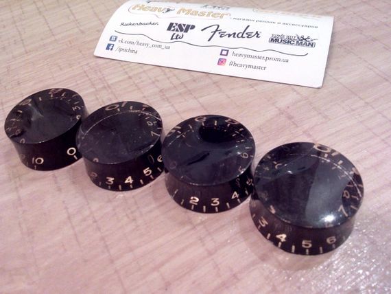 Ручки для потенціометрів гітари електрогітари Gibson Epiphone Les Paul LP Fender Jackson Cort чорні Custom