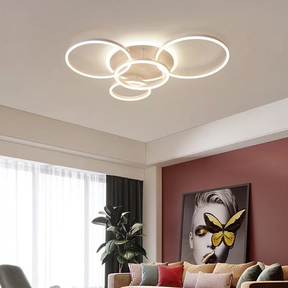 Люстра світлодіодна стельова LED світильник для квартири на стелю лед з пультом 26137 Білий 12х69х79 см. | Зображення 2