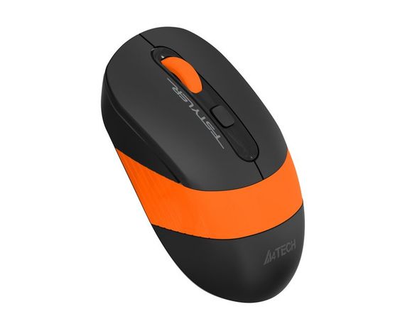 Миша бездротова A4Tech Fstyler FG10S (Orange),  безшумна, USB, колір чорний+помаранчевий | Зображення 1