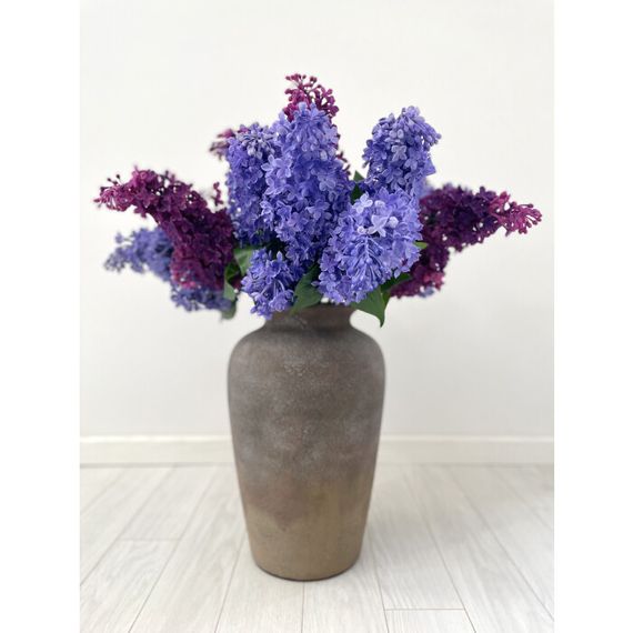 Сирень голубая латексная, премиум качество, искусственные цветы Real Touch, большая ветка 72 см | Зображення 4