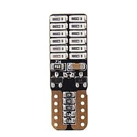Светодиодная лампа AllLight T10 24 диода 4014 W2,1x9,5d 12V RED + обманка и драйвер