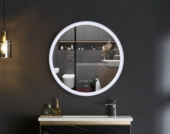 Дзеркало Mixxus PLAIN MC10-80 з LED Touch, Anti-fog, димером, регулюванням яскравості, годинником (MI6932) | Зображення 6