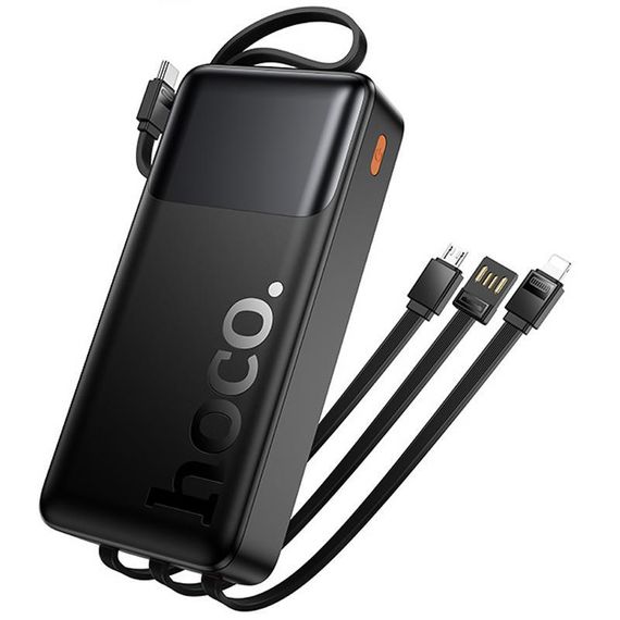 Портативное ЗУ Power Bank Hoco J156A Founder 22.5W+PD20W with 4 cables 20000 mAh Black | Зображення 4