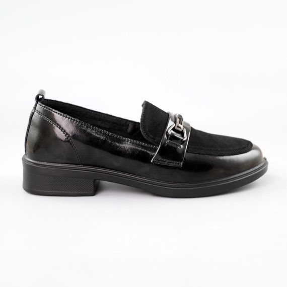 Лофери жіночі шкіряні 591480 Чорні 37 38 39 40 41 42