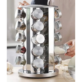 Карусель для спецій і приправ на підставці, що крутиться Spice carousel 20 ємностей