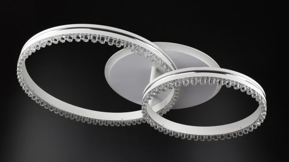 Люстра світлодіодна стельова LED світильник для квартири на стелю лед з пультом 26028 Білий 12х40х61 см.