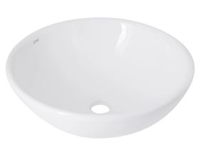 Раковина накладна Qtap Owl 400х400х155 мм, White, кругла, без донного клапана QT1911K53WN