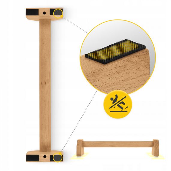 Упори для віджимань (паралети) 4FIZJO дерев'яні, подовжені 4FJ0644 (P-5905973400367) | Зображення 3