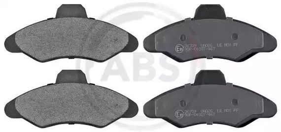 Колодки передні гальмівні Escort/Orion (90-01), ABS (36709) | Зображення 1