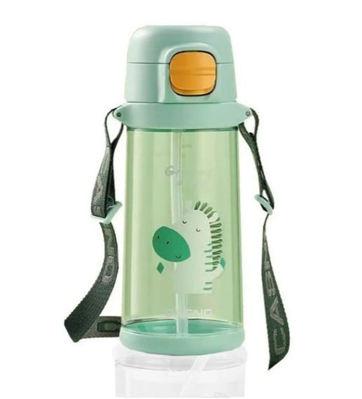 Пляшка для води Casno 690 мл KXN-1219 Зелена (Зебра) з соломинкою TRITAN (KXN-1219_Green) | Зображення 5