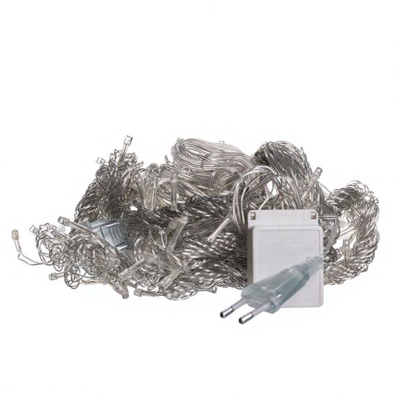 Новорічна гірлянда штора 3х3 м 192 LED кімнатна білий провід Жовтий ZWM33192LEDY | Зображення 3