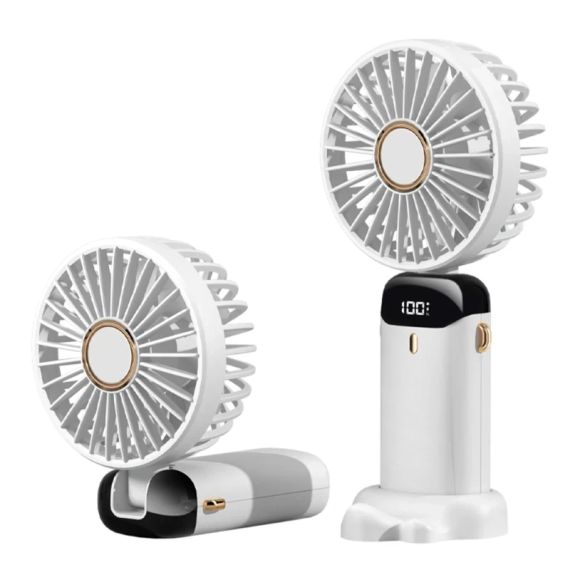 Портативний вентилятор Mini fan XL-880 діаметр 9 см із підставкою для телефона та дисплеєм | Зображення 2