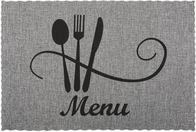 Набір 12 сервірувальних килимків Doily Menu 30х45см, плейсмат (подтарельники), графіт