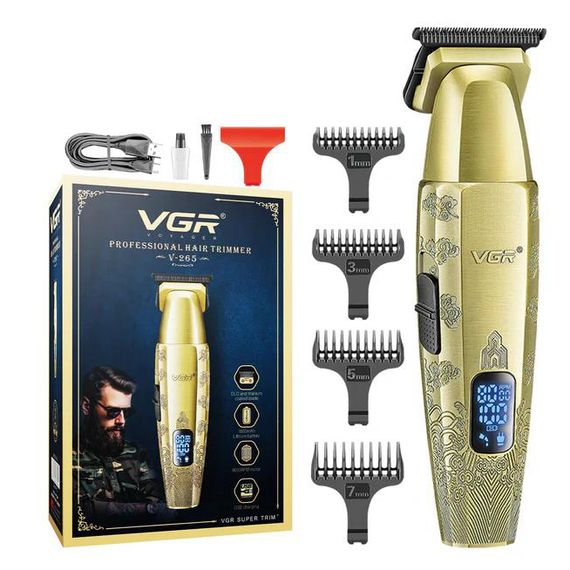 Машинка для стрижки аккумуляторная с насадками VGR, Профессиональная машинка для волос NX-75 | Зображення 5