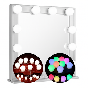 Підсвічування для дзеркала Vanity Mirror Lights з пультом 10 LED ламп RGB зміна яскравості та кольору USB QE-71