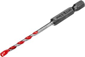 Свердло універсальне YATO: YG6X, Ø= 3 мм, l= 85/30 мм, HEX-1/4" YT-44780