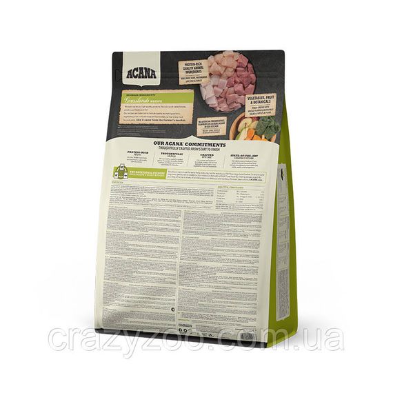 Сухой корм для собак всех пород Acana Grasslands Dog с мясом птицы, рыбой и овощами 6 кг a54260 | Зображення 1