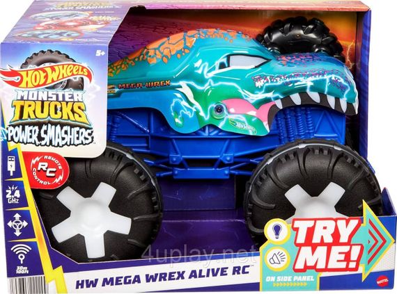 Монстр трак на радиоуправлении Хот Уилс Мега Рекс Оригинал Hot Wheels Mega-Wrex Alive 1:15