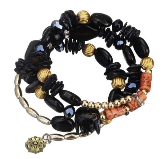 Жіночий браслет пружиною Primo Stone Cuff - Black | Зображення 1