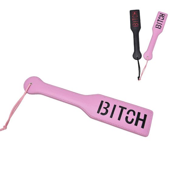 Шльопавка квадратна з написом Bitch PADDLE, рожева, 31,5 см | Зображення 2